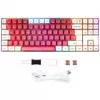 Teclado gaming mecánico GAMIAC TKL90G con interruptores Kailh Red, Tenkeyless, Blanco/Rojo