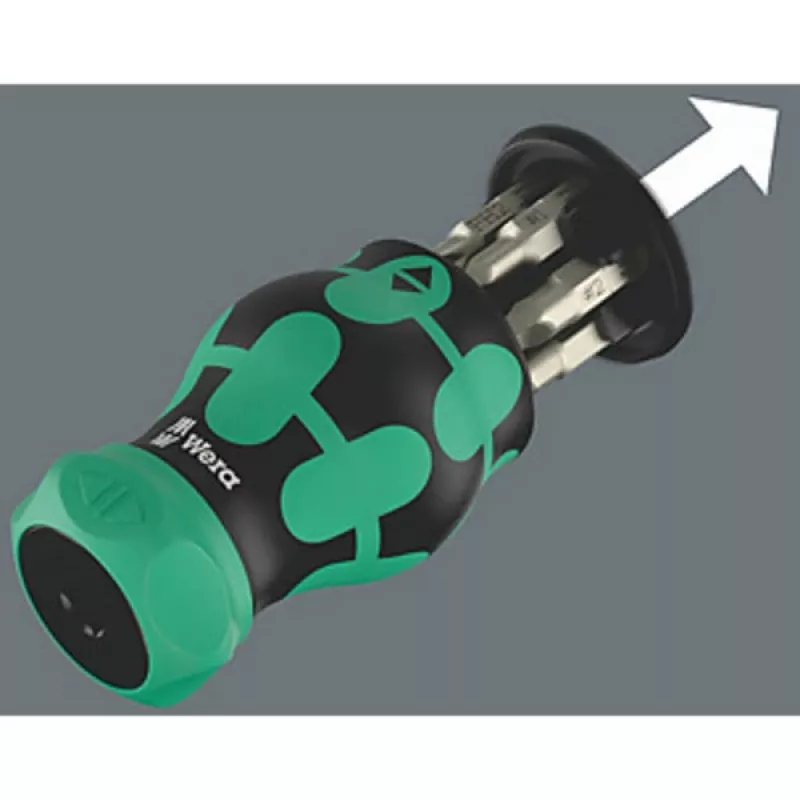 Portabrocas Wera KK Stubby Magazin RA 4 magnético, modelo 05008893001, magazín stubby compacto para puntas