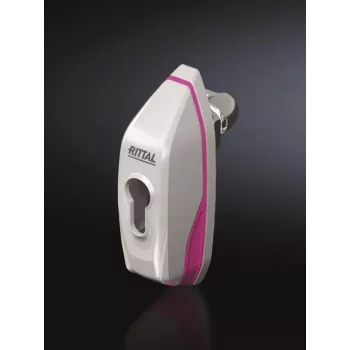 Armario de distribución tirador mini comfort con cerradura y medio cilindro perfilado Rittal 2537100