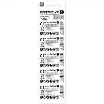 Pila de botón de litio everActive CR927 3V, 30 mAh, pila de botón, altura 2,7 mm — pack de 5