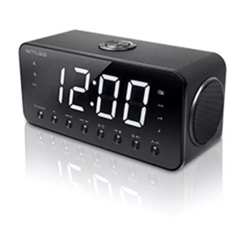 Radio despertador Muse M-192 CR — reloj digital, sintonizador FM, pantalla LED de 1,8