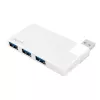 Hub USB 3.0 de 4 puertos, plateado