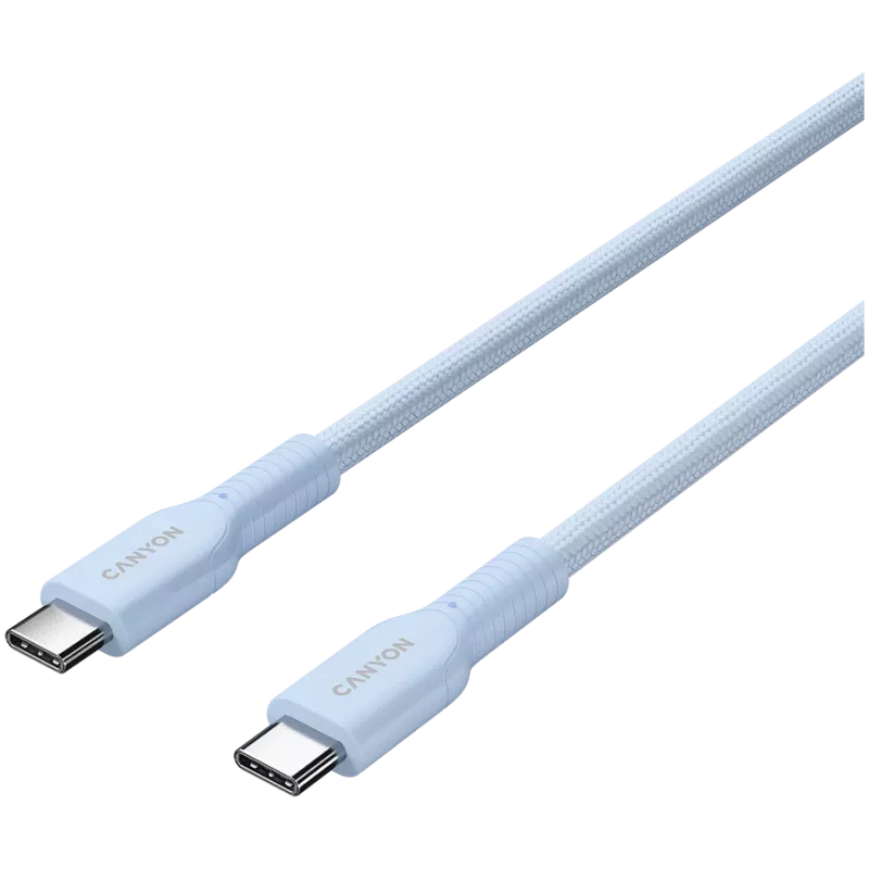 CANYON Cable OnWire 60CL C-C 60W COLOR trenzado 1m azul claro