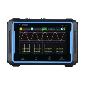 Osciloscopio portátil 3 en 1 FNIRSI 2C53P con pantalla táctil de 4,3 pulgadas