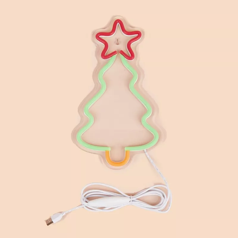 Manta SNL106MT luz LED de árbol de Navidad estilo neón, alimentada por USB