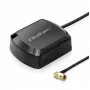 Antena GPS/GLONASS exterior QOLTEC 28 dBi 50 W con conector macho SMA en ángulo recto