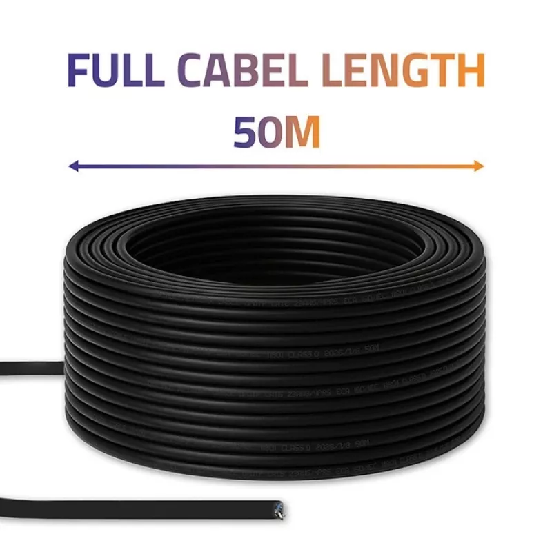 Cable de red Ethernet QOLTEC CAT6 UTP, 50 m, negro