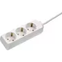 Regleta de enchufes AS Schwabe 13911, enchufes Schuko, 1 ud., blanca