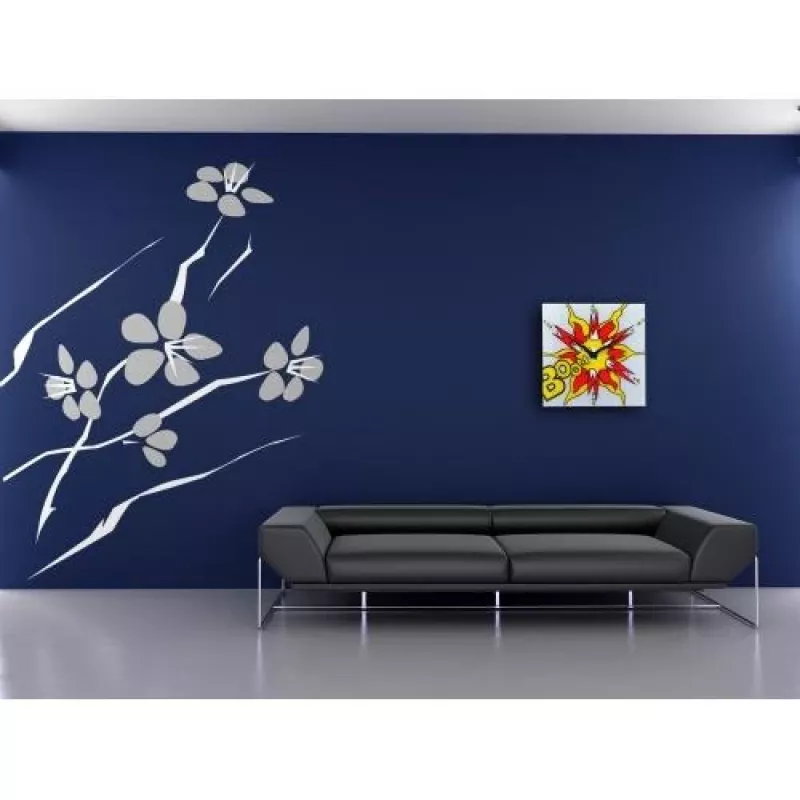 Reloj NeXtime 8173 Boom, 43x43 cm, reloj de pared, rojo/amarillo/blanco