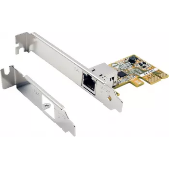 Exsys tarjeta Ethernet PCI-EXPRESS 1 puerto incl. pletina Low Profile chipset Realtek - tarjeta de red - PCI-Express