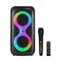 Equipo de música portátil MANTA SPK0401B100 altavoz Bluetooth, 100 W de potencia máxima, radio FM, karaoke, batería integrada, X-BASS