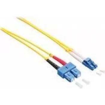 LogiLink - Cable de conexión - LC/UPC monomodo (macho) a SC/UPC monomodo (macho) - 1 m - fibra óptica - dúplex - 9/125 micrómetros - OS2 - libre de halógenos - amarillo