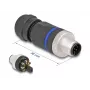 Conector M12 DeLOCK codificado A de 8 polos conector macho conexión por tornillo
