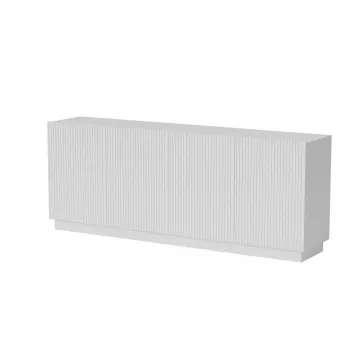 Cómoda Cama LIVERTI 200x42x78 cm blanca, cuerpo de aglomerado de 16 mm, puerta de 16 mm