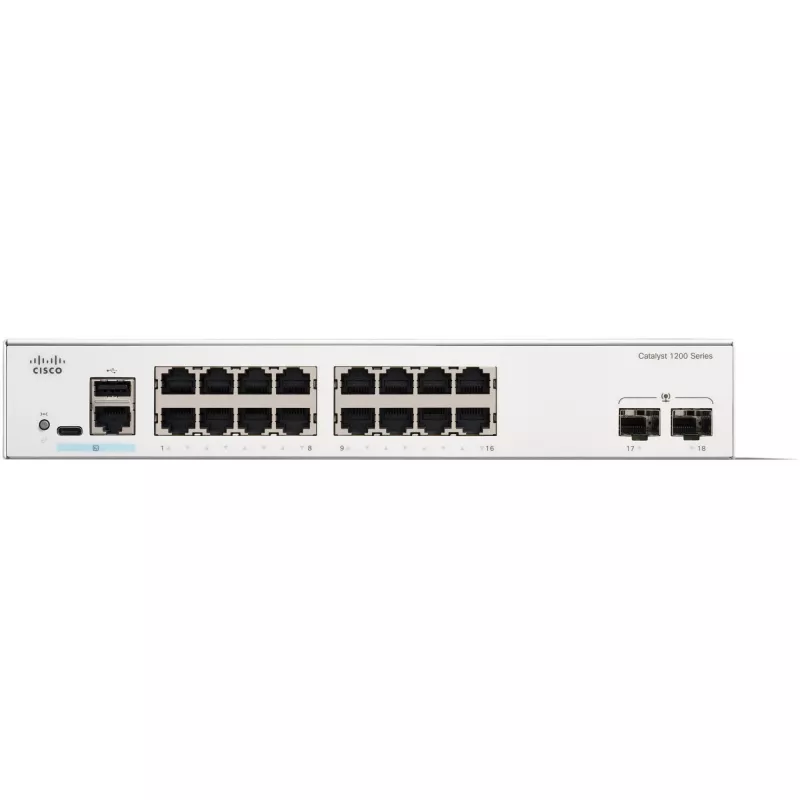 Switch gestionado Cisco Catalyst 1200-16T-2G 16 puertos GE 2x1GE SFP