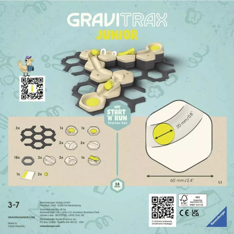 Ravensburger GraviTrax Junior Set de inicio S Start & Run juguete de canicas (27531)