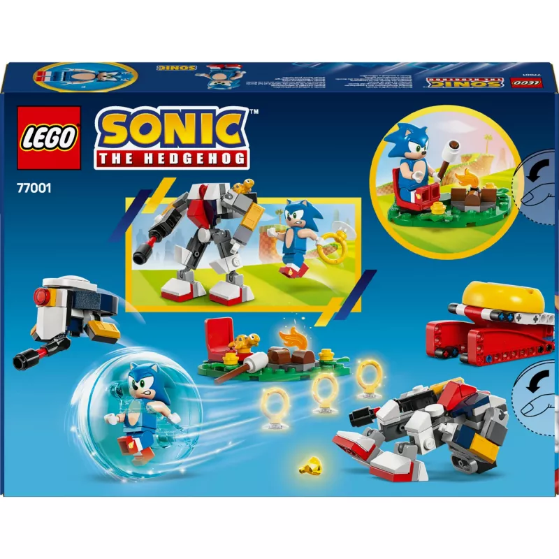Juguete de construcción LEGO Sonic the Hedgehog 77001 Campfire Showdown Set de juego, 177 piezas, 1 minifigura, Edad 7+