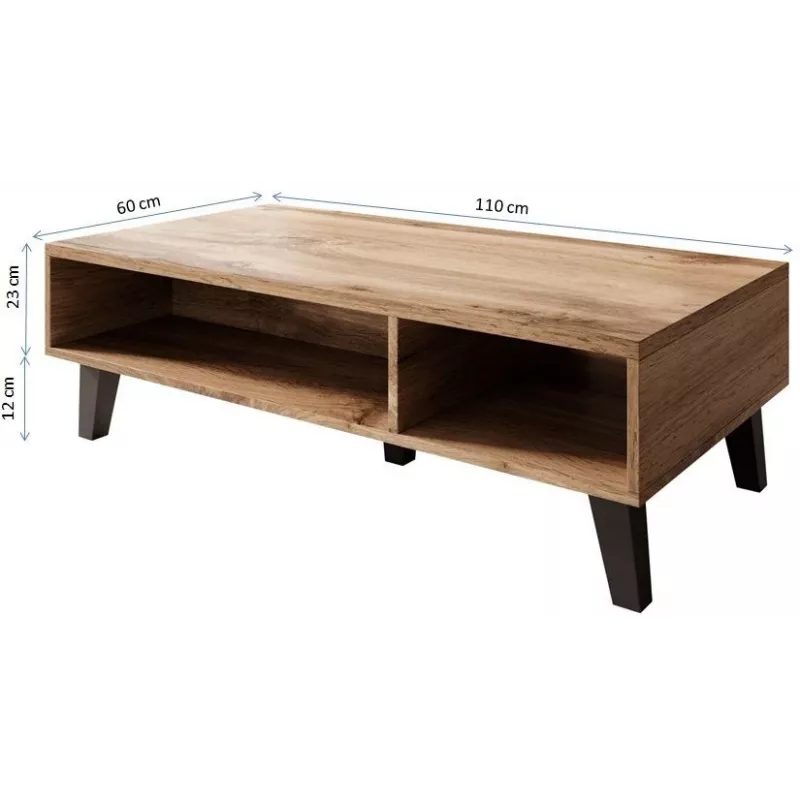 Mesa de centro Cama NORD 110 cm roble wotan/antracita