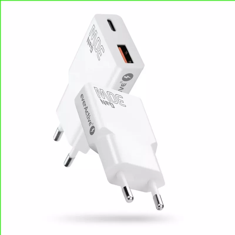 Cargador de pared USB universal everActive SC-380Q Super slim QC 3.0 – Quick Charge 3.0, diseño compacto