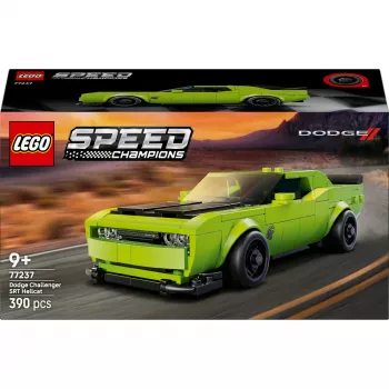 Coche de juguete de construcción LEGO Speed Champions Dodge Challenger SRT Hellcat 77237 — 390 piezas, 1 minifigura, edad recomendada 9+