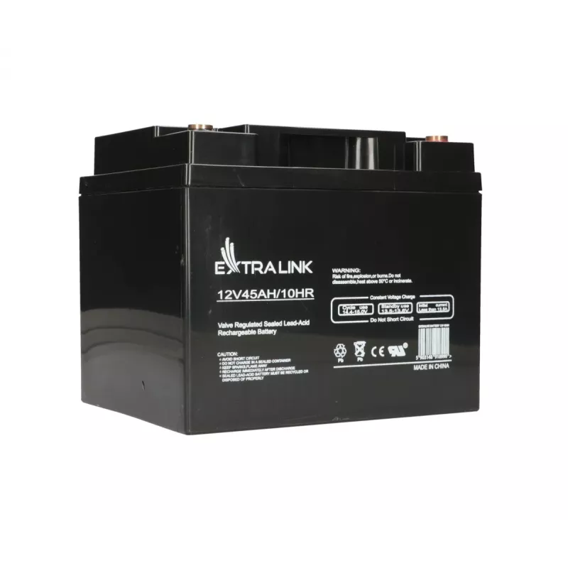 Batería para SAI Extralink Accumulator AGM 12V 45Ah — plomo-ácido sellada (VRLA), 1 ud., negro