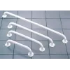 Asa de baño Mobilex 40 cm barra metálica, blanca, de pared, 120 kg de carga