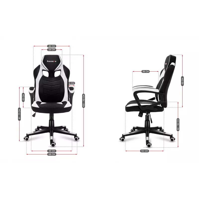 Silla gaming HUZARO FORCE 2.5 WHITE MESH
