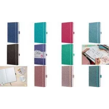 Cuaderno sigel JOLIE A5 rayado, tapa dura, 174 páginas, rosa