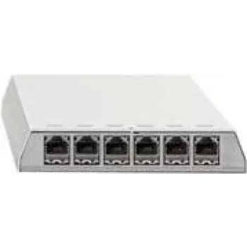Panel de parcheo Rutenbeck PP-Cat.6A iso-6 Ap rw apantallado 6x RJ-45