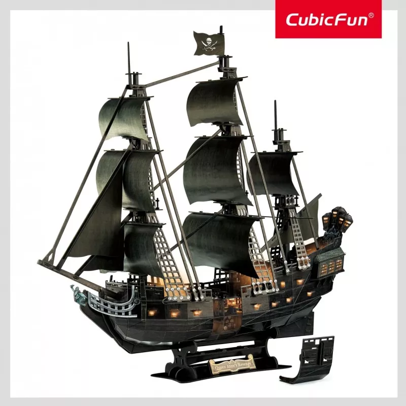 Puzle 3D LED Queen Annes L522H — maqueta decorativa iluminada con iluminación LED
