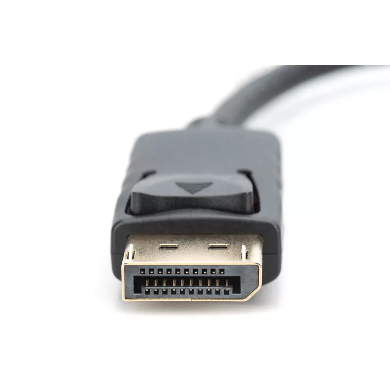 Adaptador DIGITUS, conector macho DisplayPort - conector hembra HDMI A, DisplayPort estándar 1.1a, certificado UL20276, AWG28 (DB-340400-001-S)
