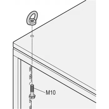 SCHROFF JUEGO DE ARGOLLAS DE ELEVACIÓN M10 4 UDS. - Accesorio para rack (20117080)