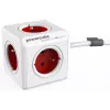 Allocacoc 2304/FREXPC regleta de enchufes 3 m 5 tomas AC interior rojo, blanco