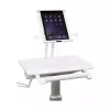 Carro para tablet Ergotron, SV10 – carro para tablet / teclado – sanitario – metal – blanco, aluminio – tamaño de pantalla: hasta 30,5 cm (hasta 12 inch)