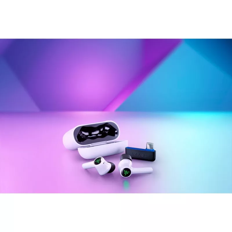 Razer Hammerhead HyperSpeed auriculares intrauditivos gaming true wireless con micrófono, 20-20000 Hz, blancos