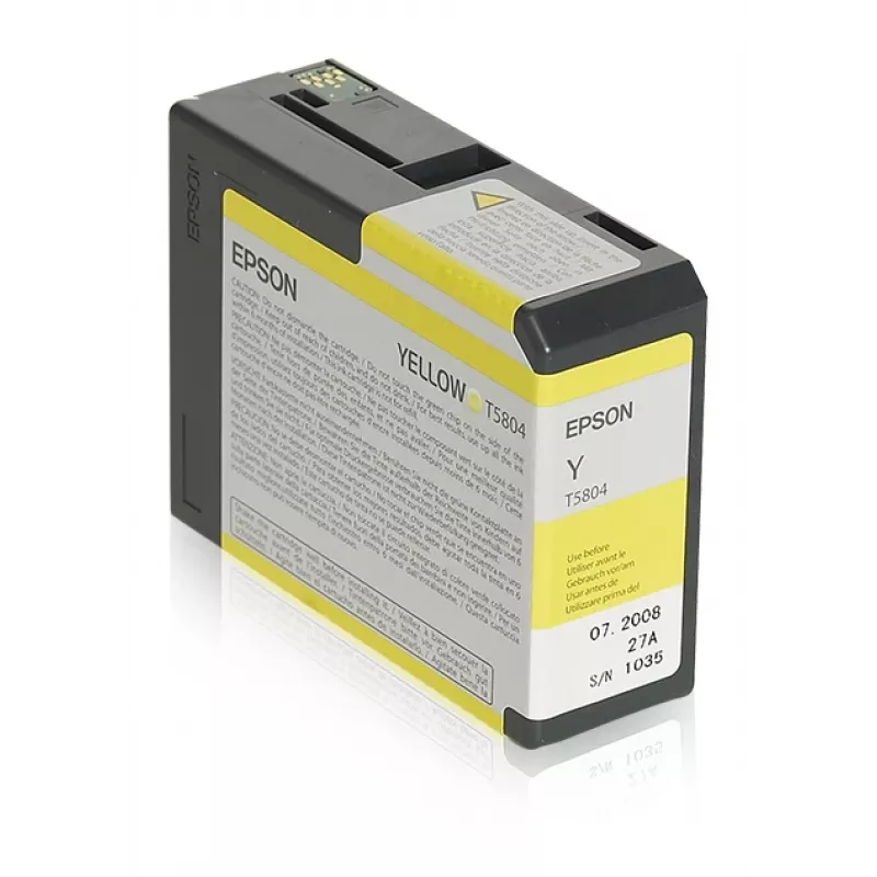 Epson pack individual amarillo T580400, amarillo, tinta pigmentada, 80 ml, 1 ud.