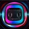 Altavoz portátil MANTA SPK0601B100, 100 W, Bluetooth, karaoke, micrófono inalámbrico, batería, ecualizador, iluminación disco