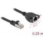 DeLOCK 90773 Cable de red negro 0,25 m Cat6a S/FTP RJ-45