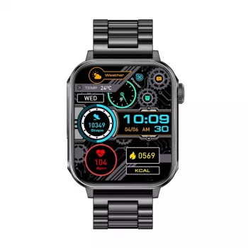 Smartwatch Colmi P80 acero negro con Bluetooth y medidor de frecuencia cardíaca