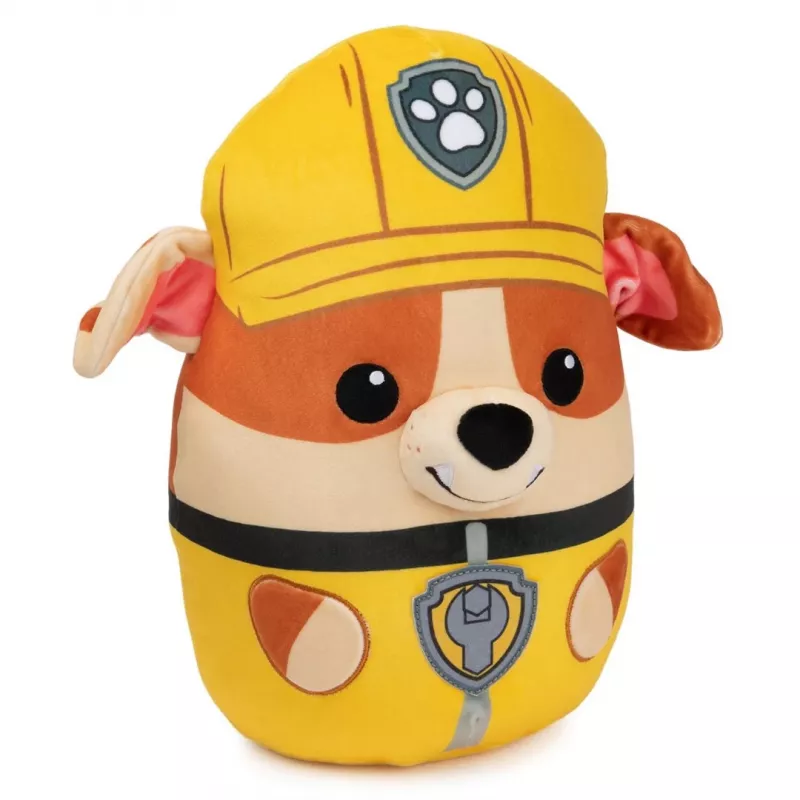 Peluche PAW Patrol Rubble Squish, juguete oficial de la popular serie de dibujos animados, peluche suave para niños a partir de 1 año, 30 cm