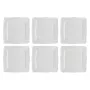 Plato llano cuadrado LA PORCELLANA BIANCA Florentina White 26,5 cm — pack de 6