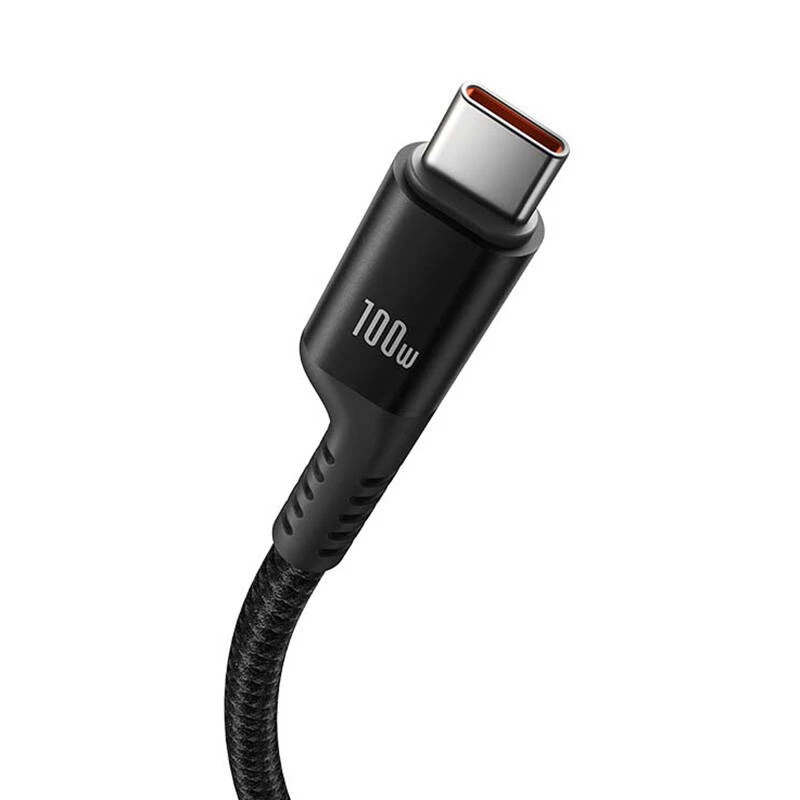 Cable de carga rápida USB-C a USB-C Baseus Fish-Eye 1 m 100 W negro