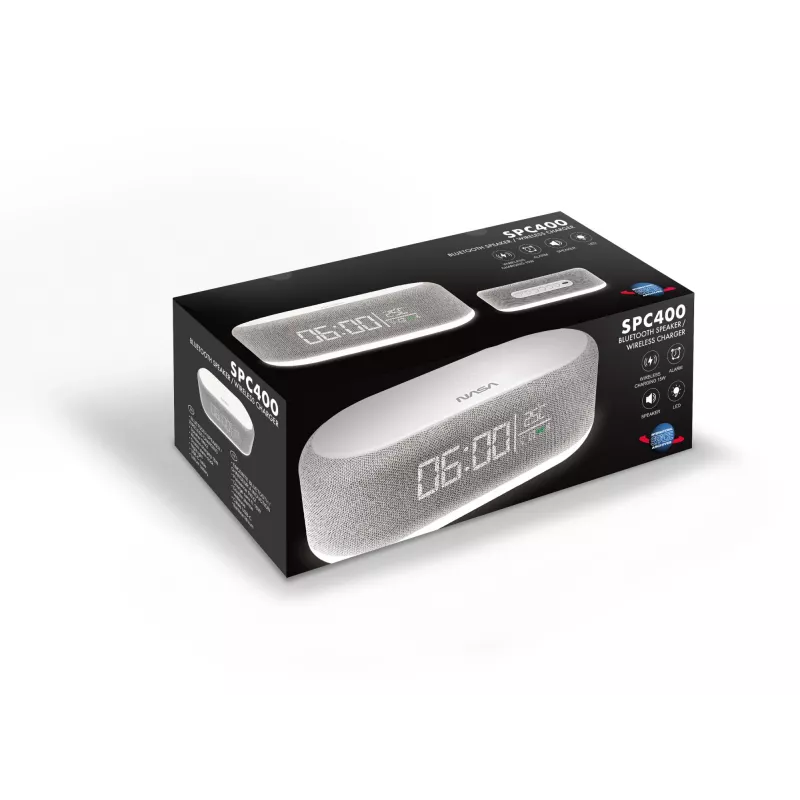 Altavoz Bluetooth, despertador y cargador inalámbrico Nasa SPC400