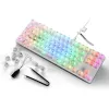 Crystal Shark, Teclado gaming Blanco, Distribución DE, KTT