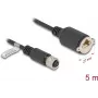 Cable de red DeLOCK M12 D-codificado 4 polos conector hembra a RJ45 Cat5e 5 m negro