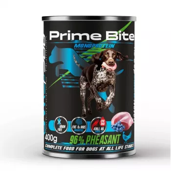 PRIME BITE Monoprotein faisán con frutos rojos - comida húmeda para perros - 400 g