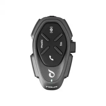 Intercomunicador para moto INTERPHONE TOUR HD, 2 uds., Bluetooth 4.0, alcance 1500 m, hasta 20 h de autonomía, negro