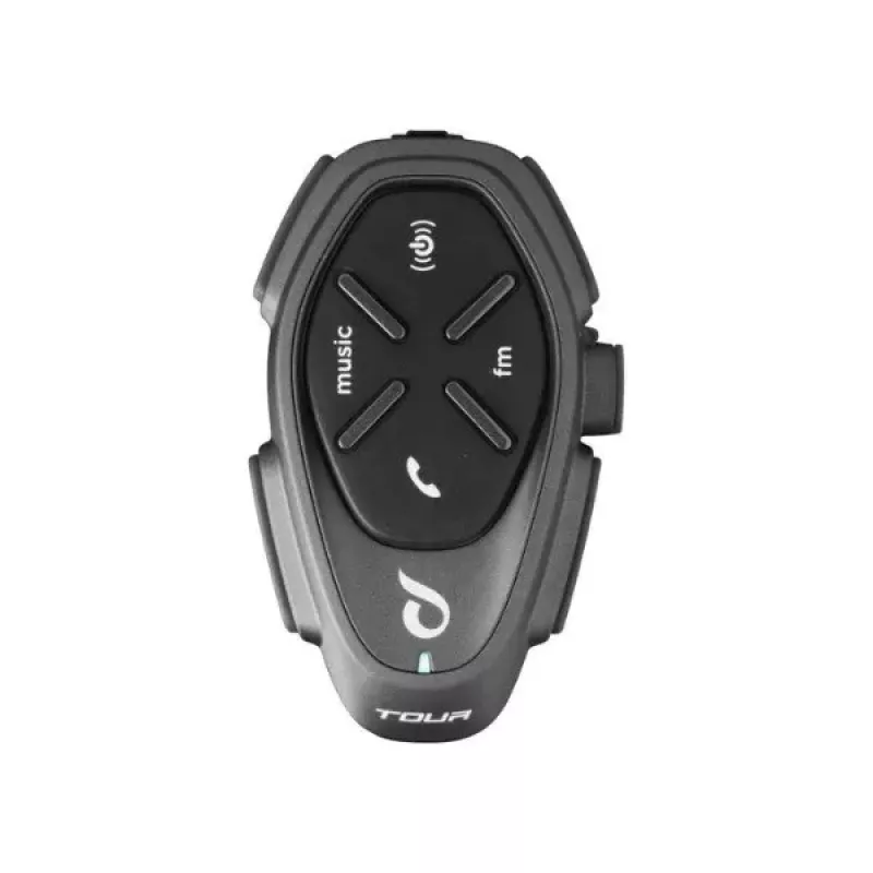 Interphone TOUR HD intercomunicador para moto (2 uds.), alcance 1500 m, negro