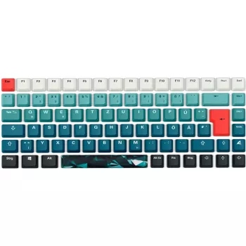 Teclado Sharkoon SKILLER SGK50 S3 Design Bundle D1 gris-verde rojo — teclado gaming con cable, diseño compacto