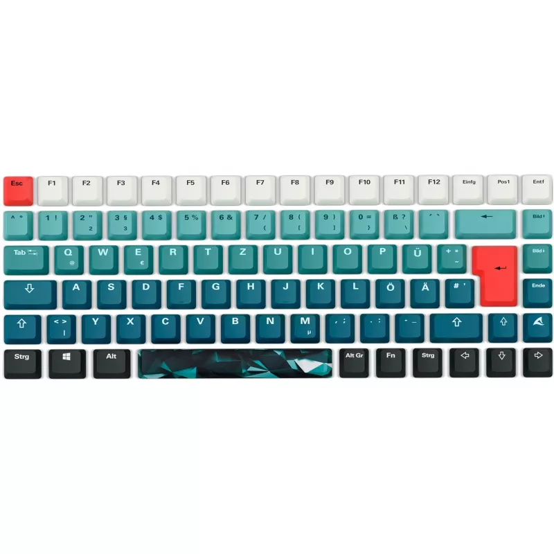 Teclado Sharkoon SKILLER SGK50 S3 Design Bundle D1 gris-verde rojo — teclado gaming con cable, diseño compacto